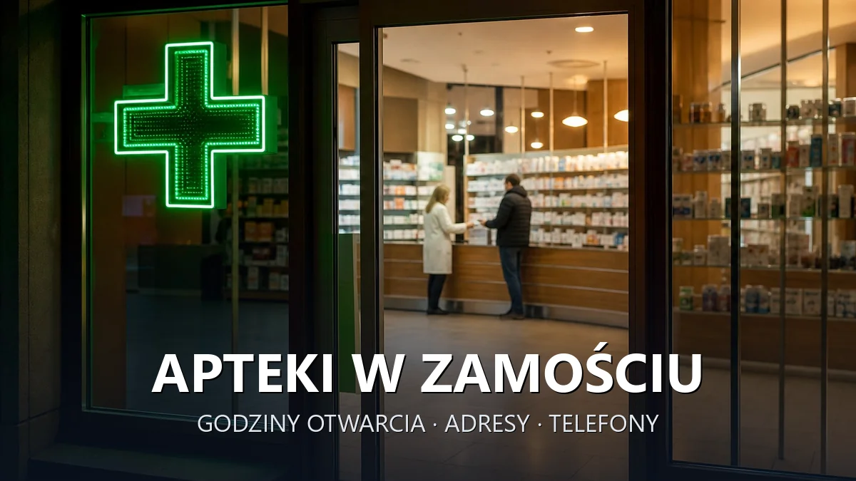 Apteki w Zamościu - godziny otwarcia i dyżury