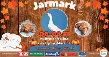Obraz do artykułu: Gęsina, rogale i pokaz ognia. Zamojski Rynek Wielki zamieni się w jesienczny jarmark