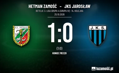 [PIŁKA NOŻNA] Betclic 3. Liga Grupa 4 (Grupa IV): Hetman Zamość – JKS Jarosław 1:0 przed wyjazdem do Sokoła