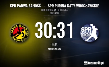 [PIŁKA RĘCZNA] Liga Centralna: KPR Padwa Zamość – SPR PURINA Kąty Wrocławskie 30:31. Padwie zabrakło jednej bramki