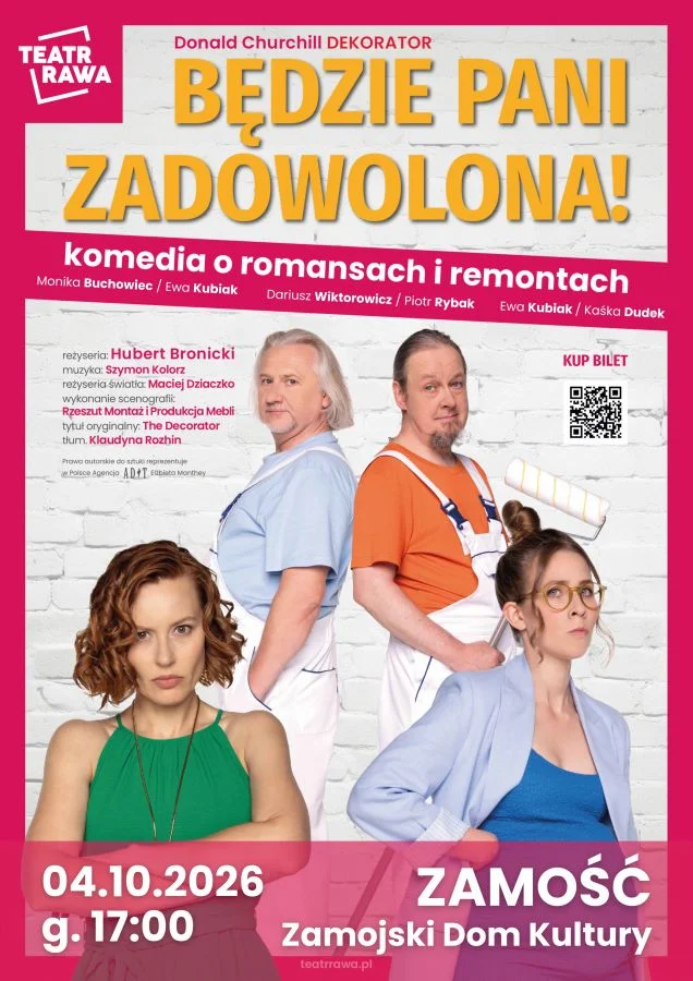 Grafika promocyjna wydarzenia Będzie Pani zadowolona! - komedia o romansach i remontach