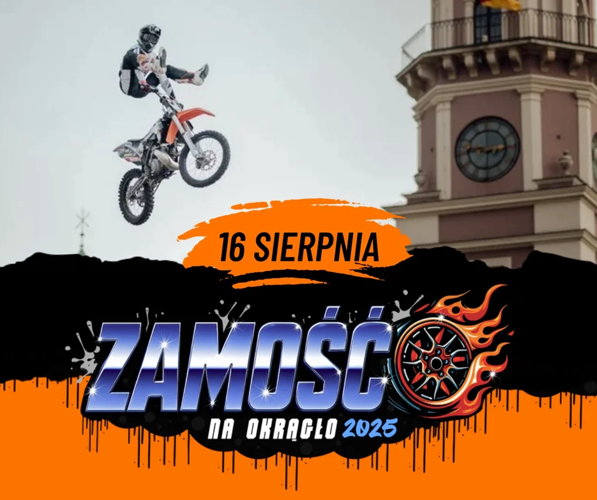 Grafika promocyjna wydarzenia Festiwal motoryzacyjny w Zamościu – edycja 2025
