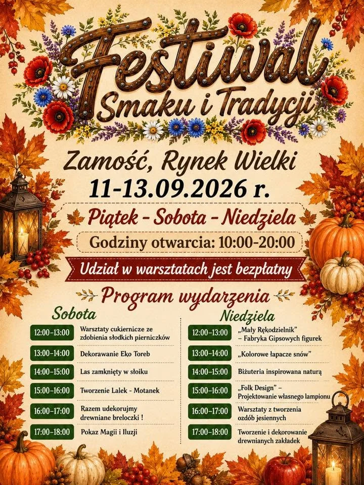 Grafika promocyjna wydarzenia Festiwal Smaku i Tradycji w Zamościu