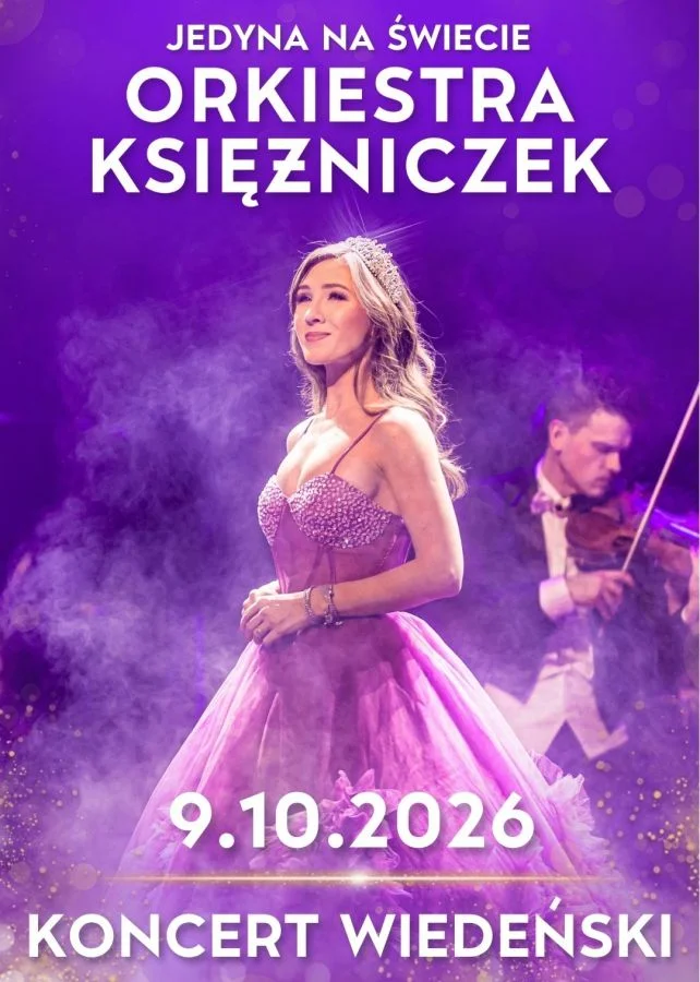 Grafika promocyjna wydarzenia Jedyna na świecie Orkiestra Księżniczek. Koncert Wiedeński