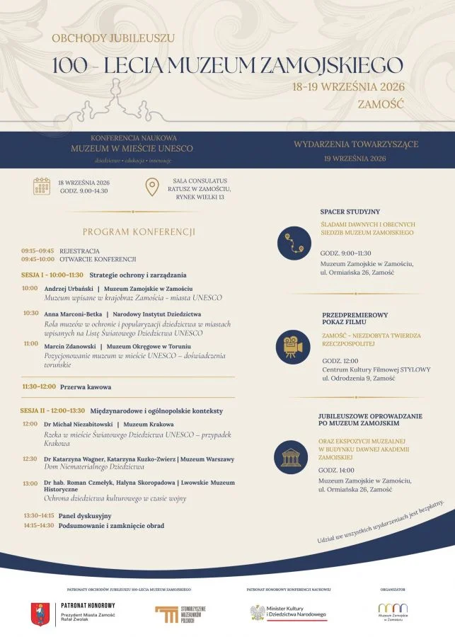 Grafika promocyjna wydarzenia Międzynarodowa konferencja naukowa „Muzeum w mieście UNESCO – dziedzictwo, edukacja, innowacje”
