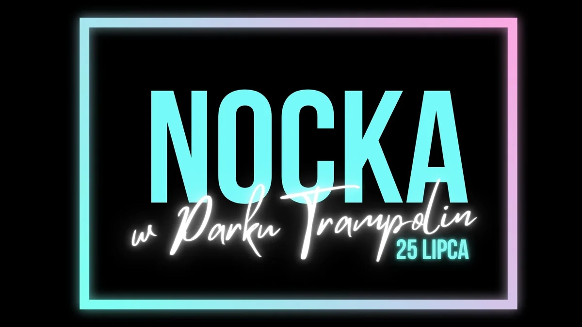 Grafika promocyjna wydarzenia Nocna zabawa i nocleg dla dzieci w parku trampolin