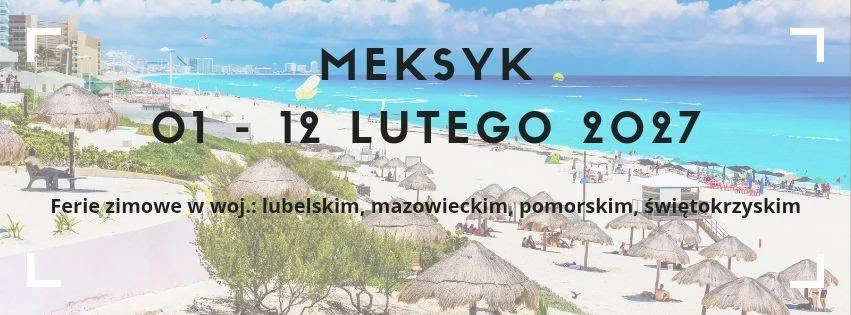 Grafika promocyjna wydarzenia Pielgrzymka do Meksyku z Zamościa