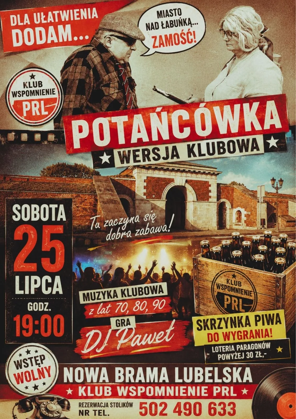 Grafika promocyjna wydarzenia POTAŃCÓWKA WERSJA KLUBOWA – Zamość tańce