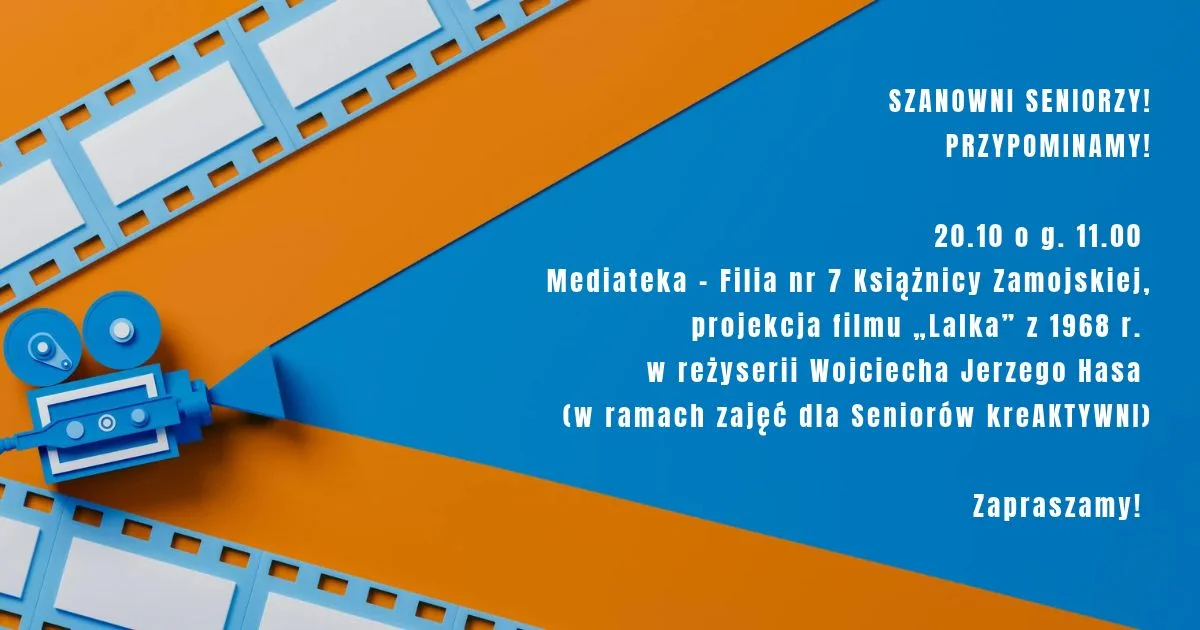 Grafika promocyjna wydarzenia Projekcja filmu „Lalka” w ramach zajęć kreAKTYWNI