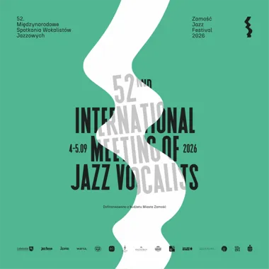Grafika promocyjna wydarzenia 52. Międzynarodowe Spotkania Wokalistów Jazzowych - Zamość 2026