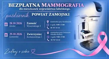 Bezpłatne badania mammograficzne – Zamość