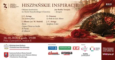 Grafika promocyjna wydarzenia Hiszpańskie inspiracje: koncert symfoniczny