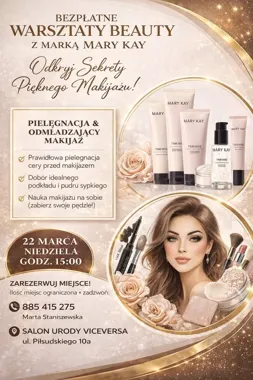 Grafika promocyjna wydarzenia Odkryj Sekrety Pięknego Makijażu