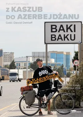 Grafika promocyjna wydarzenia Palcem po mapie. Z Kaszub do Azerbejdżanu