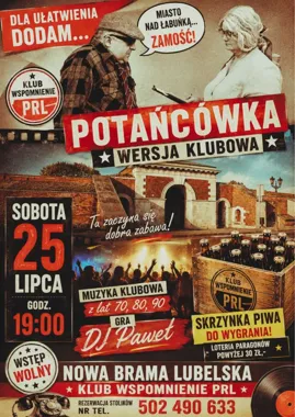 Grafika promocyjna wydarzenia POTAŃCÓWKA WERSJA KLUBOWA – Zamość tańce