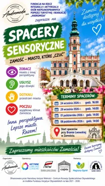 Grafika promocyjna wydarzenia Spacery sensoryczne