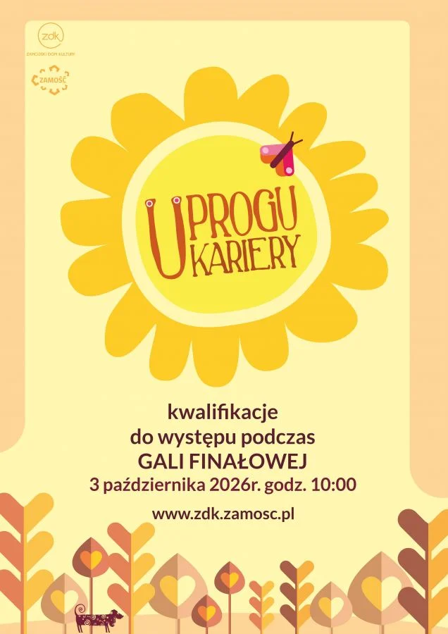 Grafika promocyjna wydarzenia „U progu kariery” – konkurs dla przedszkolaków