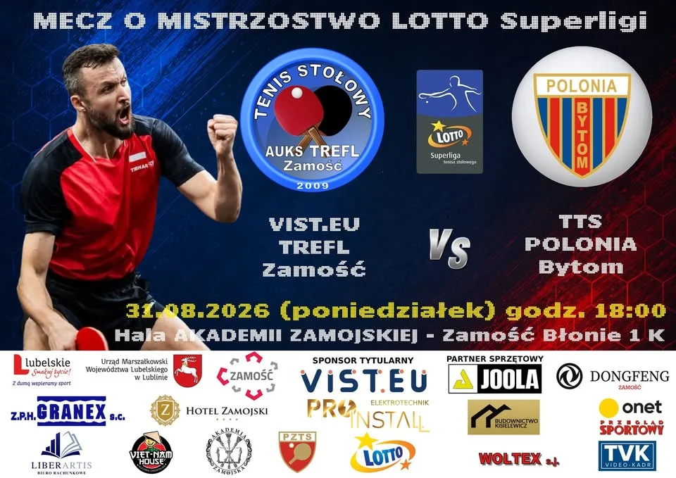 Grafika promocyjna wydarzenia VIST .EU TREFL Zamość – pierwszy mecz