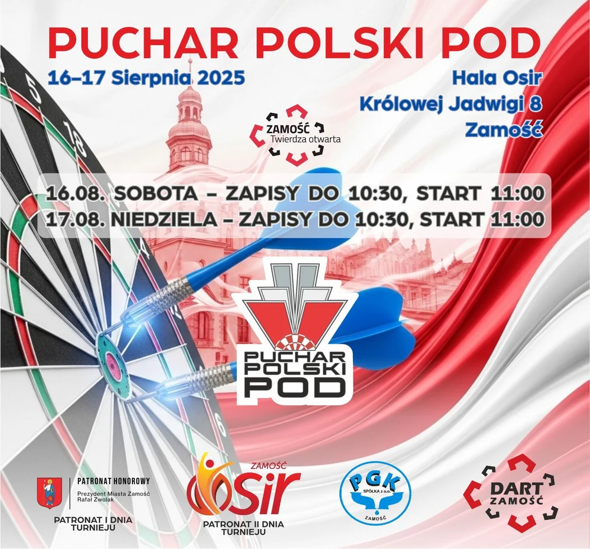 Grafika promocyjna wydarzenia Weekendowe zawody w darta w Zamościu – Puchar Polski POD 2025