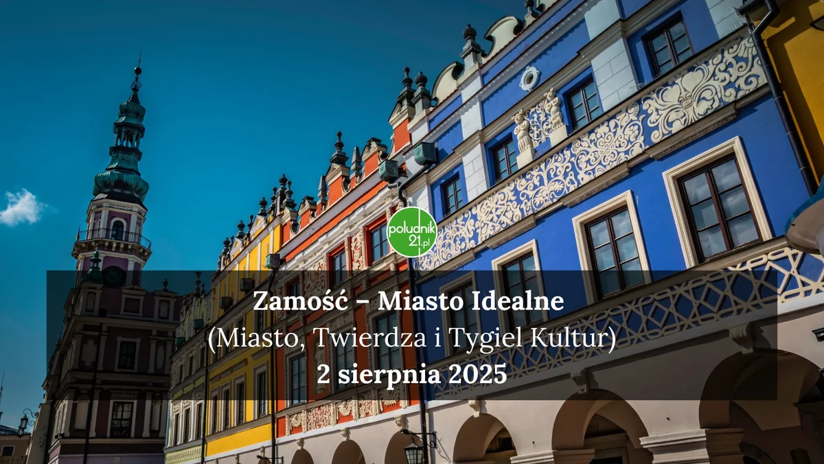 Grafika promocyjna wydarzenia Wycieczka do Zamościa – zwiedzanie miasta i jego historycznych zabytków