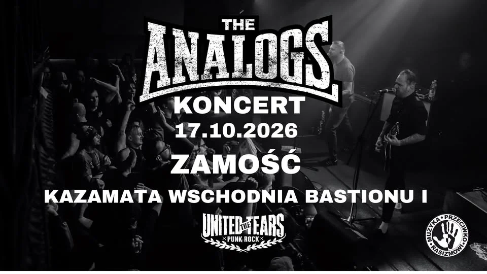 Grafika promocyjna wydarzenia THE ANALOGS – koncert w Zamościu