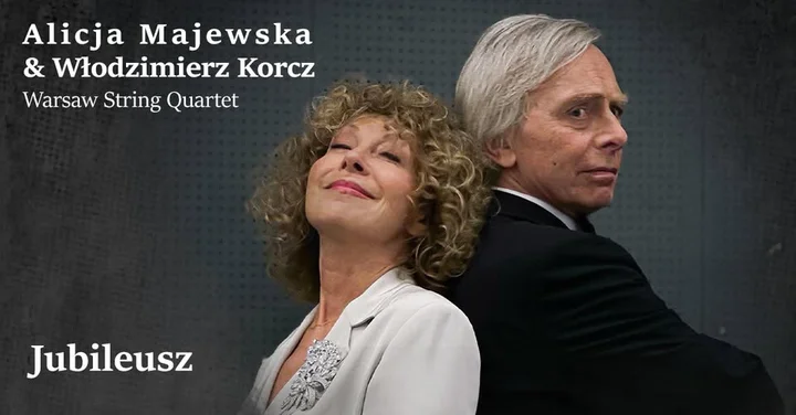 Grafika promocyjna wydarzenia Alicja Majewska & Włodzimierz Korcz z Warsaw String Quartet — Jubileusz w Zamościu