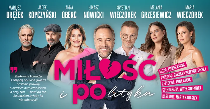 Grafika promocyjna wydarzenia Zamość: Miłość i polityka — komedia o skandalu i układach