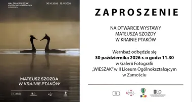 Młody fotograf z Zamościa pokaże ptaki z bliska. Wernisaż już 30 października.