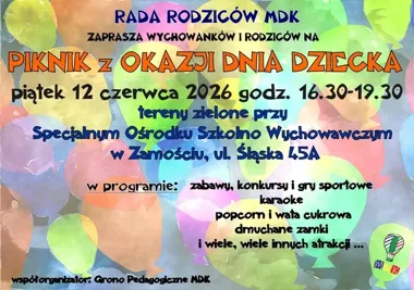 Piknik MDK na Dzień Dziecka - Zamość szykuje popołudnie pełne zabawy