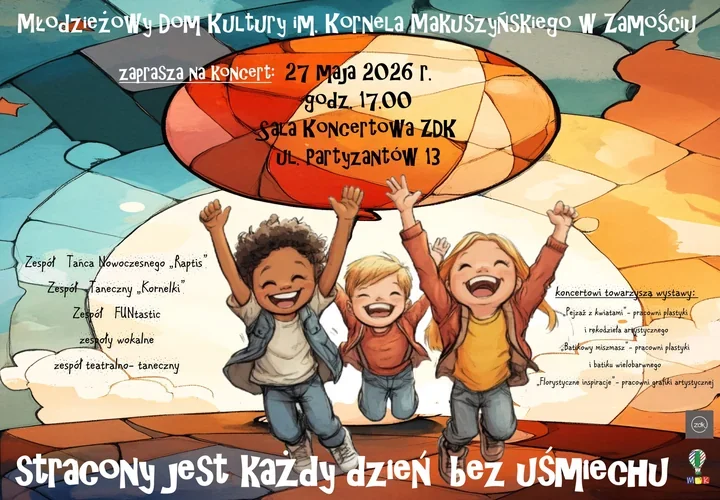 MDK w Zamościu szykuje koncert pełen uśmiechu, tańca i scenicznej energii