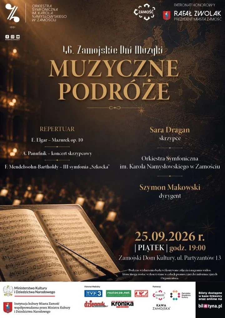 Trzy muzyczne podróże w jeden wieczór podczas koncertu w Zamościu