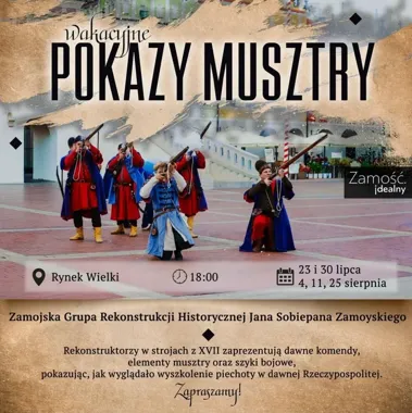 Dawne komendy na Rynku Wielkim. Wakacyjne pokazy musztry w Zamościu