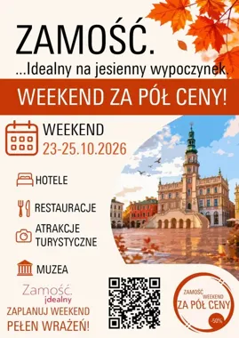 Weekend za pół ceny w Zamościu. Rabaty obejmą noclegi, muzea i restauracje