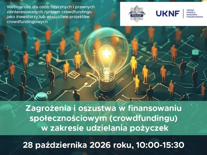UKNF ostrzega przed oszustwami. Pięć godzin o crowdfundingu i pożyczkach
