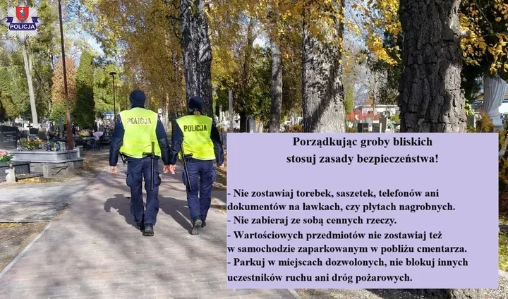 Przy grobie wystarczy chwila nieuwagi. Policja ostrzega przed kradzieżami