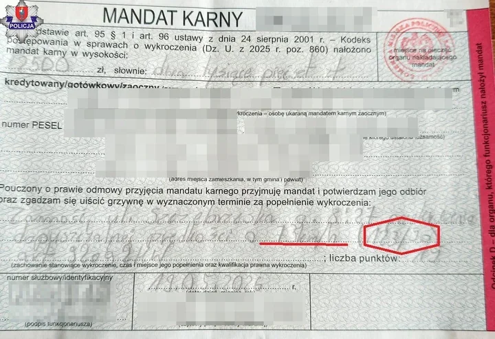 123 km/h w terenie zabudowanym - kierowca Volkswagena stracił prawo jazdy