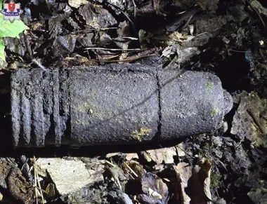 Granat z czasów wojny znaleziony w lesie pod Zwierzyńcem - teren zabezpieczyła policja