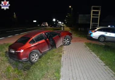 Citroen w rowie, 48-latek miał ponad 2,5 promila. Zaczęło się od telefonu