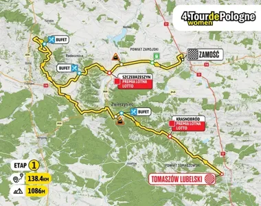 Tour de Pologne Women w Zamościu - policja zapowiada duże utrudnienia
