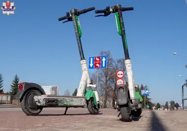 Prawie promil i narkotyki - zamojscy policjanci zatrzymali hulajnogowca