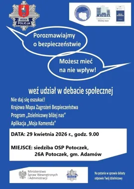 W Potoczku padną konkretne sygnały o bezpieczeństwie gminy Adamów