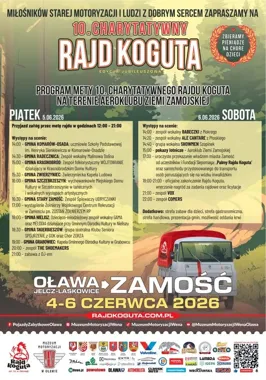 Rajd Koguta przyjedzie do powiatu zamojskiego. Jubileusz pod znakiem pomocy