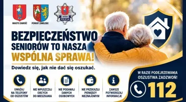 Seniorzy z powiatu zamojskiego dostają ostrzeżenie przed oszustami
