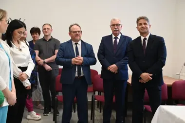 Świąteczne spotkanie w szczebrzeszyńskim szpitalu na chwilę zatrzymało codzienność