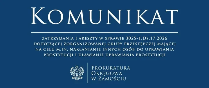 Zarzuty dla siedmiu osób w śledztwie dotyczącym grupy przestępczej