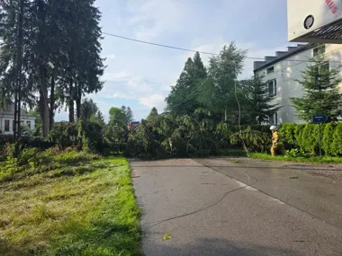 Gwałtowna burza nad Zamościem. Strażacy wyjeżdżali 18 razy