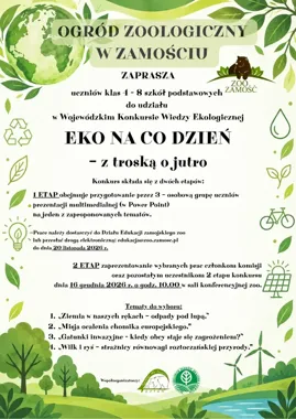 Pięć prezentacji trafi do finału konkursu ekologicznego w zamojskim zoo